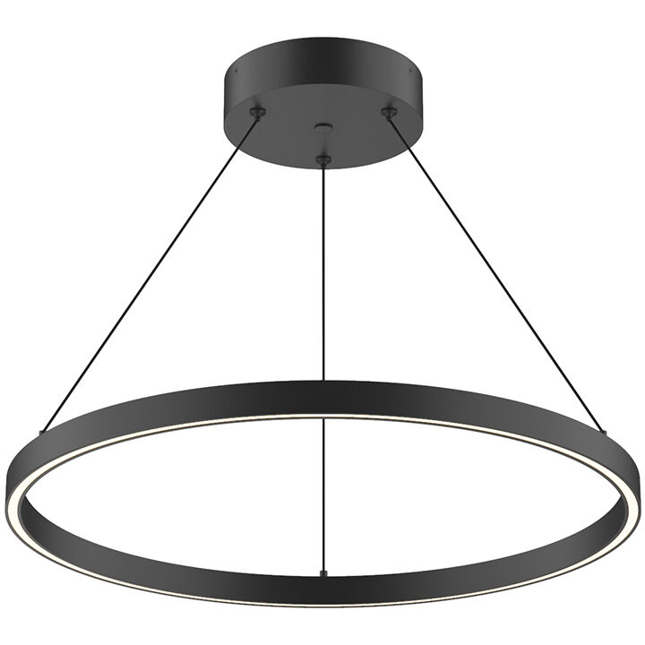 Cerchio LED 23.63 inch Black Pendant Ceiling Light