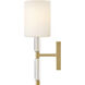 Anika 1 Light 6.25 inch Lacquered Brass Bath Sconce Wall Light