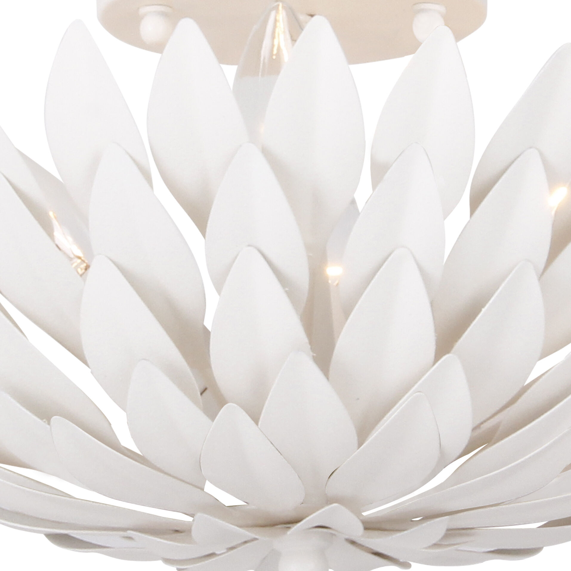 Broche 4 Light 16 inch Matte White Semi Flush Ceiling Light