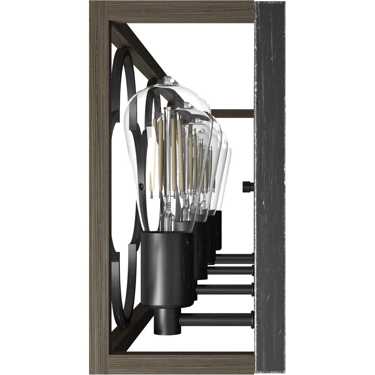 Gablecrest 4 Light 33 inch French Oak and Rustic Iron Vanity Light Wall Light