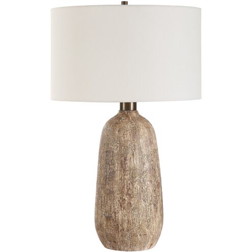 Napier 27.5 inch 150.00 watt Brown and Warm White with Dark Bronze Table Lamp Portable Light