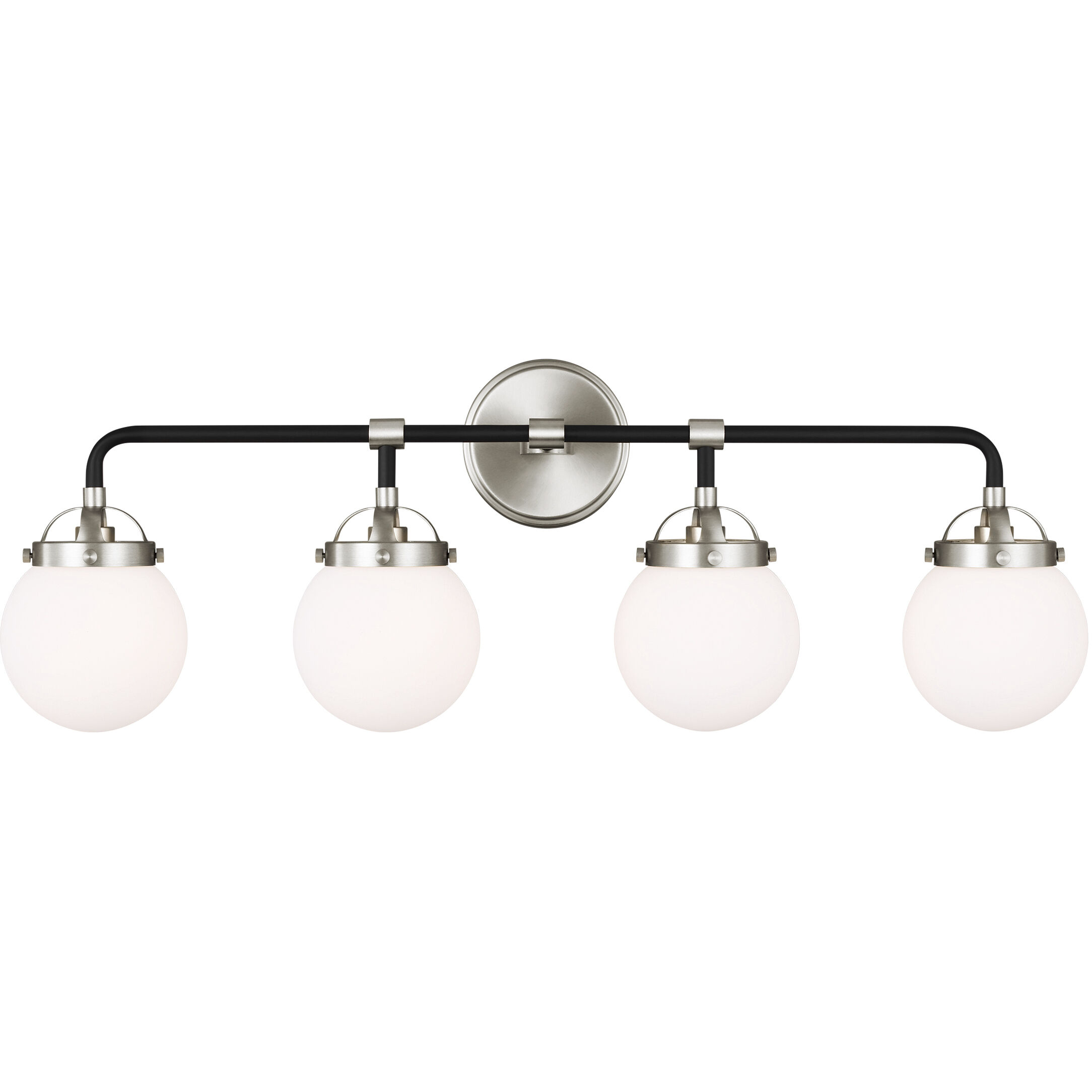 Ian K. Fowler Cafe Wall Bath Fixture Wall Light in Brushed Nickel