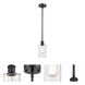 Ballston Clymer 1 Light 4 inch Matte Black Pendant Ceiling Light in Clear Glass, Ballston