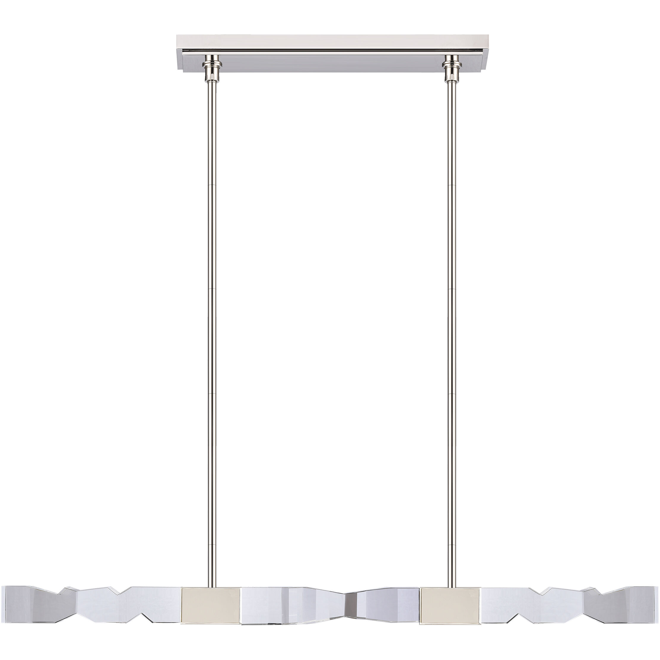 Mamadim 4 Light 49.25 inch Polished Nickel Linear Pendant Ceiling Light