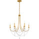 Verdana 6 Light Heirloom Gold Chandelier Ceiling Light in Optic