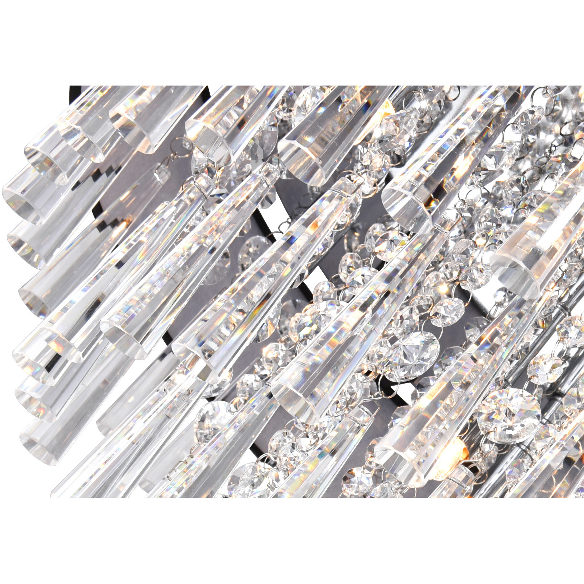 Franca 8 Light 22 inch Chrome Drum Shade Flush Mount Ceiling Light in Black