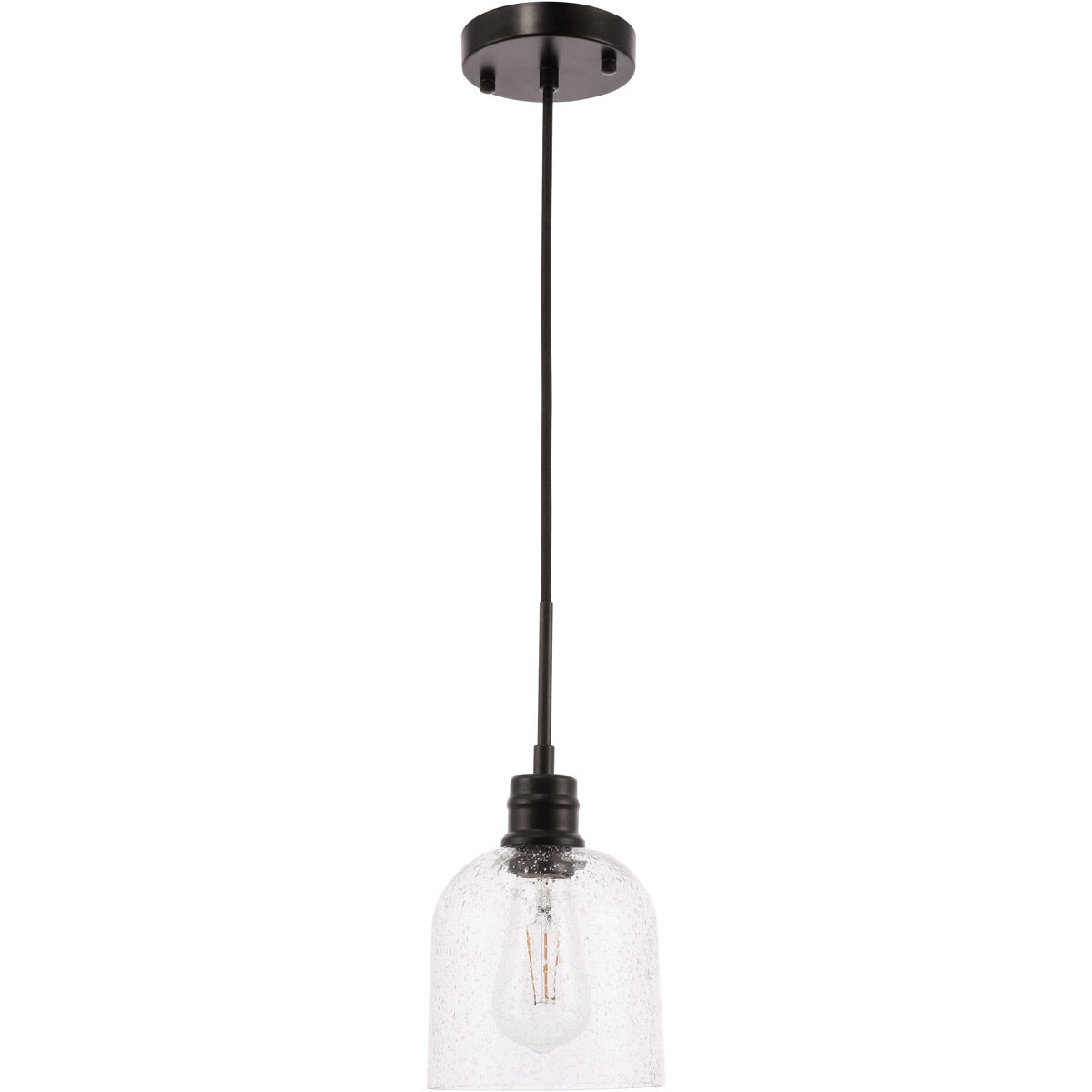 Gabe 1 Light 6 inch Black Pendant Ceiling Light