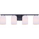 Bram 4 Light 29 inch Matte Black Vanity Fixture Wall Light