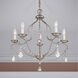 Chesterfield 5 Light 22 inch Brushed Nickel Chandelier Ceiling Light