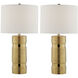 Lucano 25 inch 100.00 watt Gold Table Lamp Portable Light