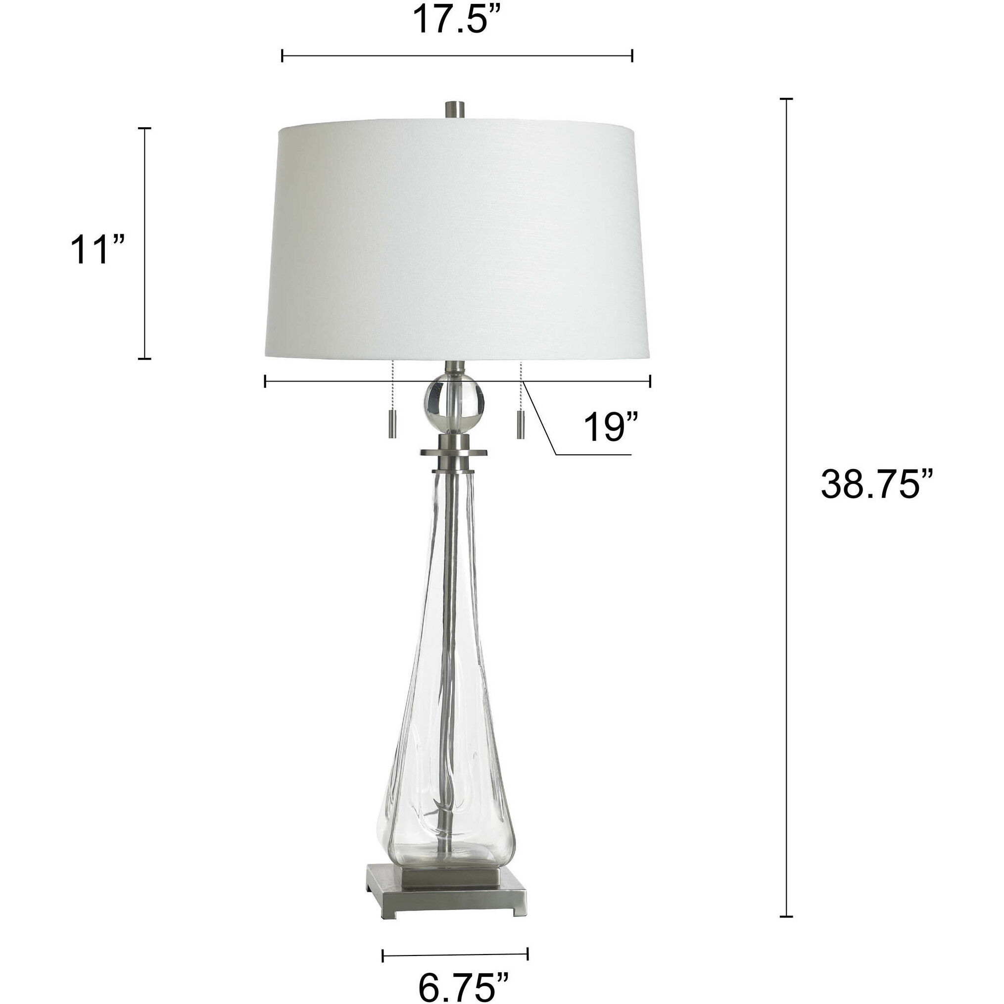 Daydream 38.75 inch 60.00 watt Clear Table Lamp Portable Light