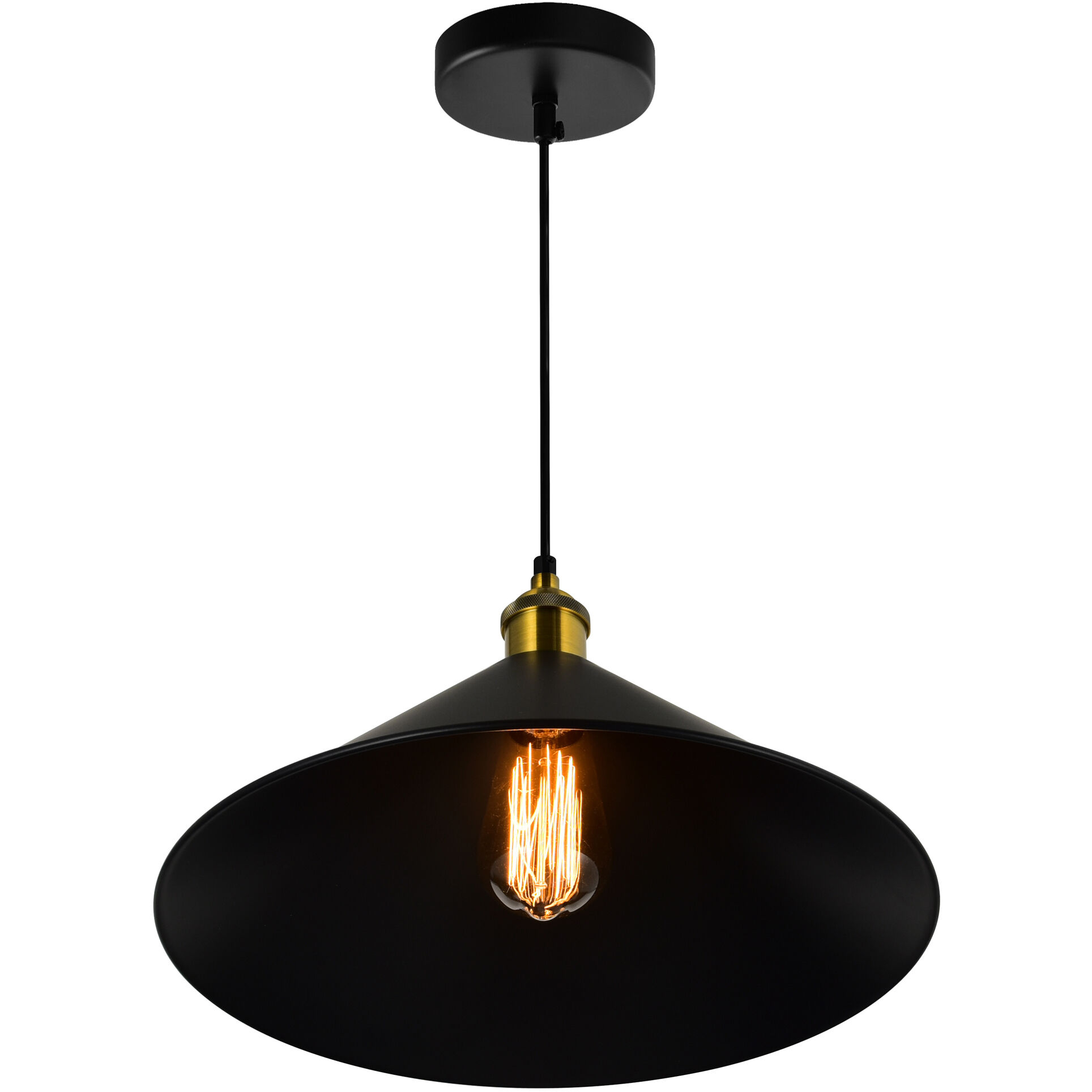 Brave 1 Light 14 inch Black Mini Pendant Ceiling Light
