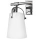 Foster 2 Light 13.75 inch Chrome Bath Light Wall Light in Etched Opal