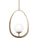 Pegasus 1 Light 12.5 inch Painted Gold Hammered Pendant Ceiling Light