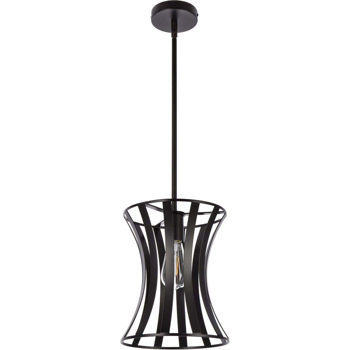 Lily 1 Light 10 inch Black Pendant Ceiling Light