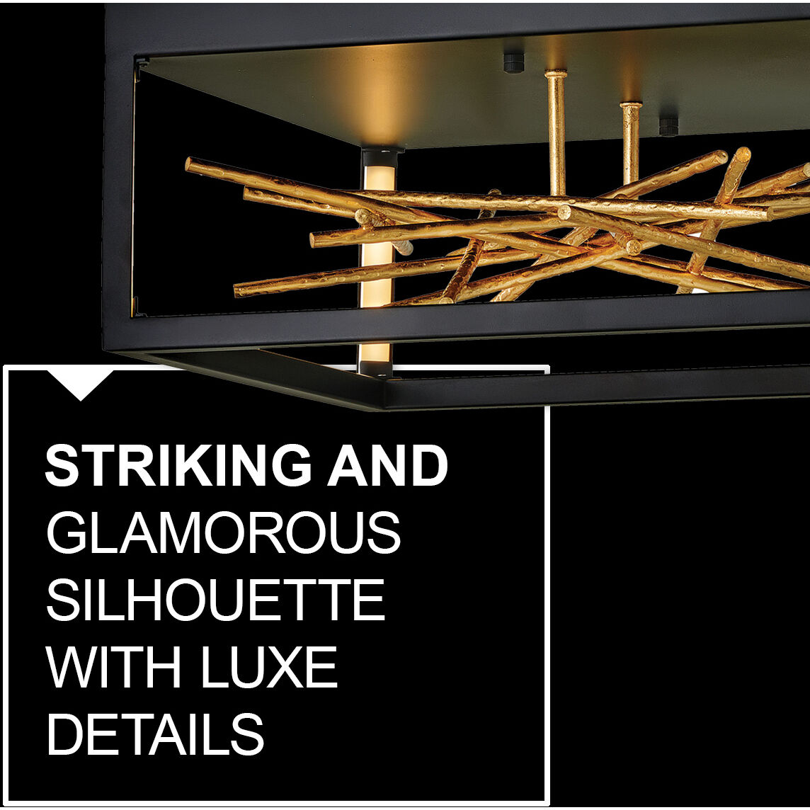 Styx LED 18 inch Black Foyer Light Ceiling Light, Flush Mount