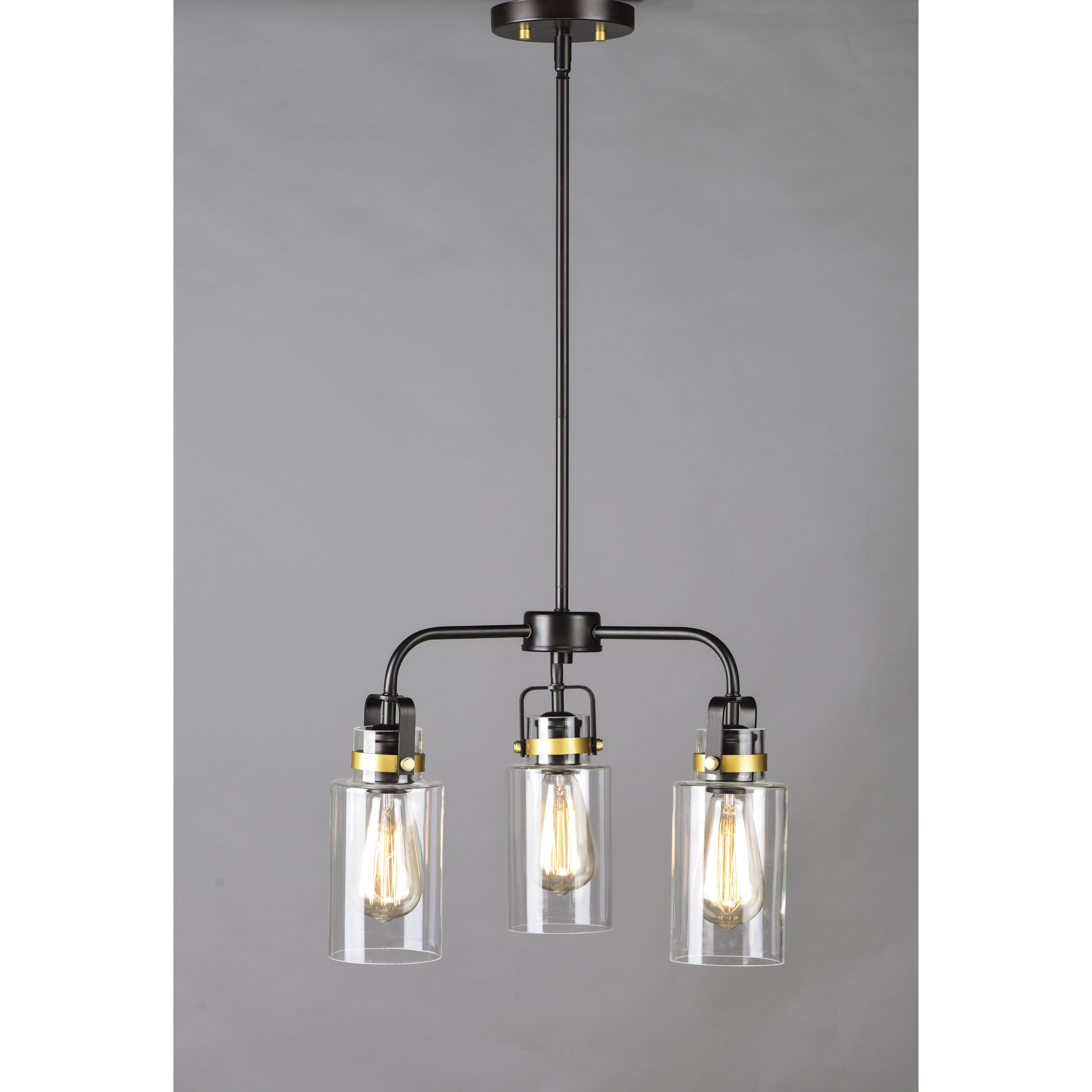 Magnolia 3 Light 17 inch Bronze/Gold Multi-Light Pendant Ceiling Light