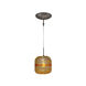 Envisage VI 1 Light 8 inch Bronze Mini Pendant Ceiling Light in Envisage Amber