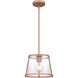 Piccolo 1 Light 11 inch Matte Rose Gold Mini Pendant Ceiling Light