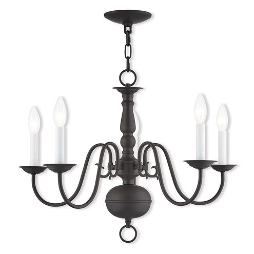 Williamsburgh 5 Light 24 inch Bronze Chandelier Ceiling Light