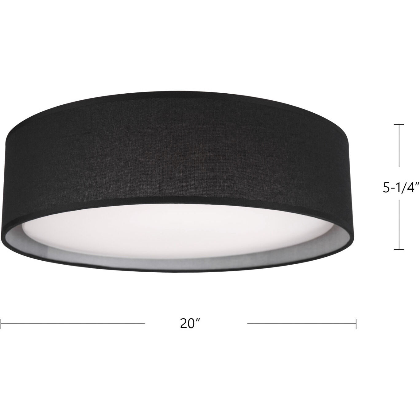 Dalton LED 20 inch White Organza Flush Mount Ceiling Light in Organza Shade