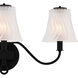 McKinney 3 Light 23 inch Matte Black Bath Light Wall Light