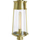 Cone 1 Light 19.75 inch Satin Brass Outdoor Post Light