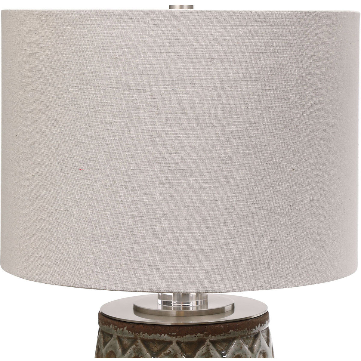 Cetona 20 inch 150.00 watt Distressed Blue-Gray Crackle and Brushed Nickel Table lamp Portable Light