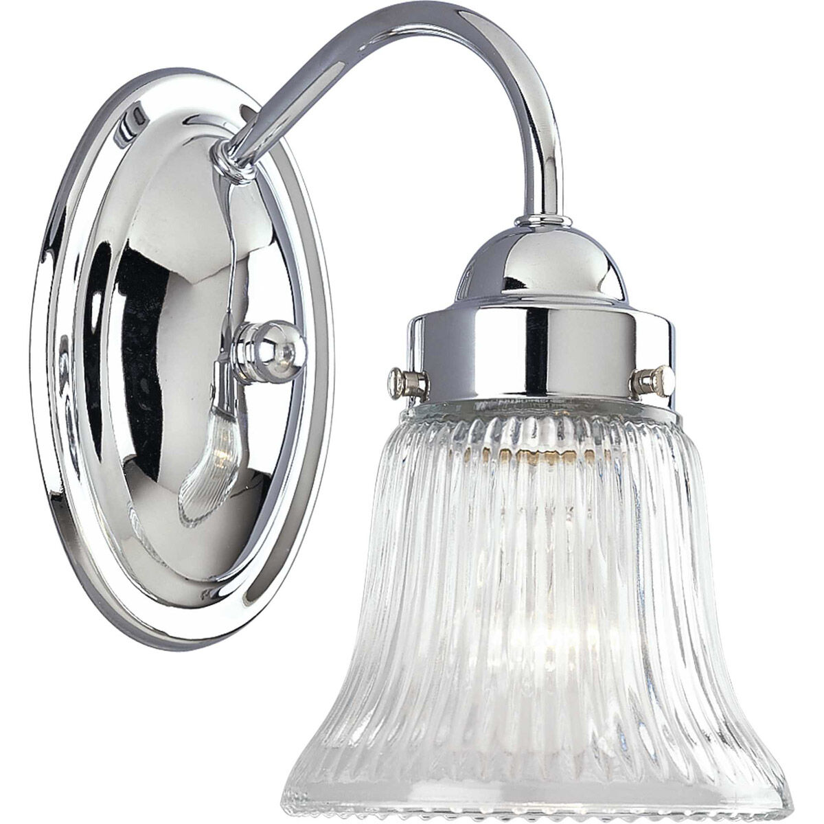 41ELIZABETH 41626 PCCF Clarence 1 Light 4.88 inch Polished Chrome Bath Vanity Wall Light