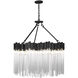 Matrix 10 Light 30 inch Matte Black and French Gold Chandelier Ceiling Light