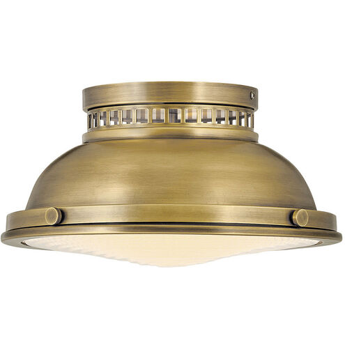 Emery LED 12.75 inch Heritage Brass Indoor Flush Mount Ceiling Light