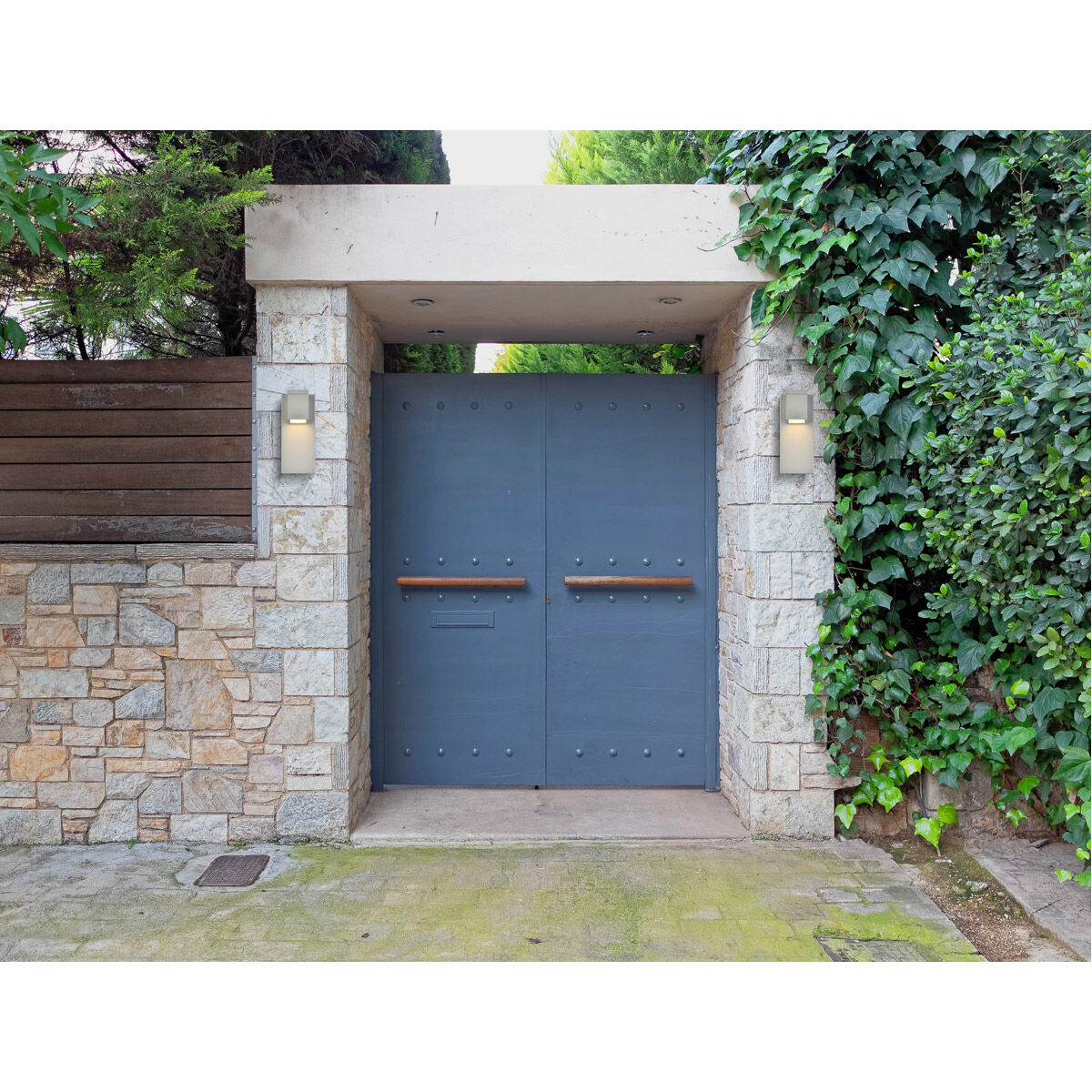 Raine 11 inch Silver Outdoor Wall Light