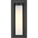 Smyth 1 Light 14 inch Natural Black Outdoor Wall in Opal Glass