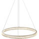 Chevron LED 31.5 inch Brushed Nickel Pendant Ceiling Light