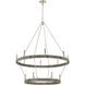 Abaca 14 Light 36 inch Polished Nickel with Gray Chandelier Ceiling Light