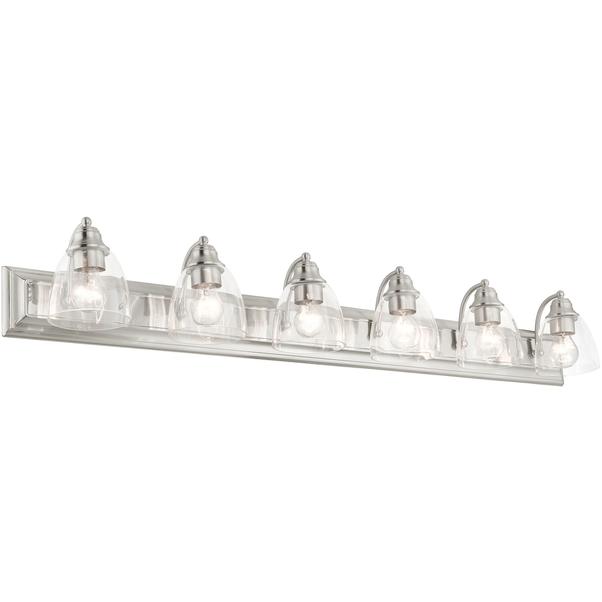 Birmingham 6 Light 48 inch Brushed Nickel Vanity Sconce Wall Light 