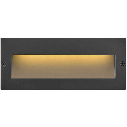 Taper 12v 2.50 watt Satin Black Landscape Step Light, Horizontal