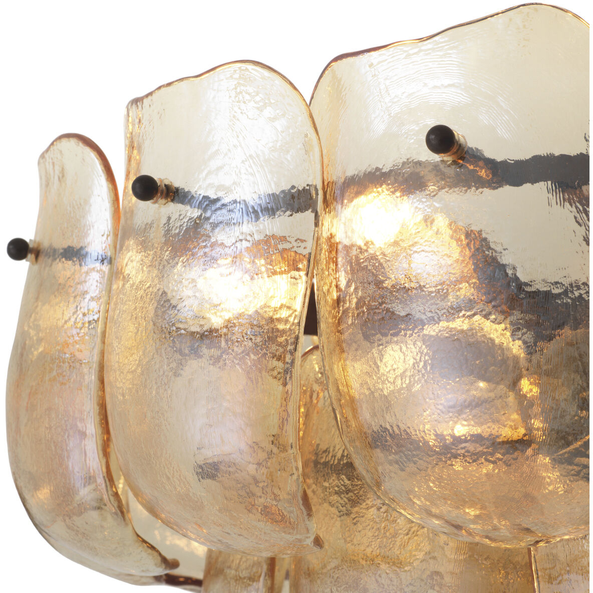 Gustave 13 Light 29.53 inch Champagne Colored Glass Chandelier Ceiling Light