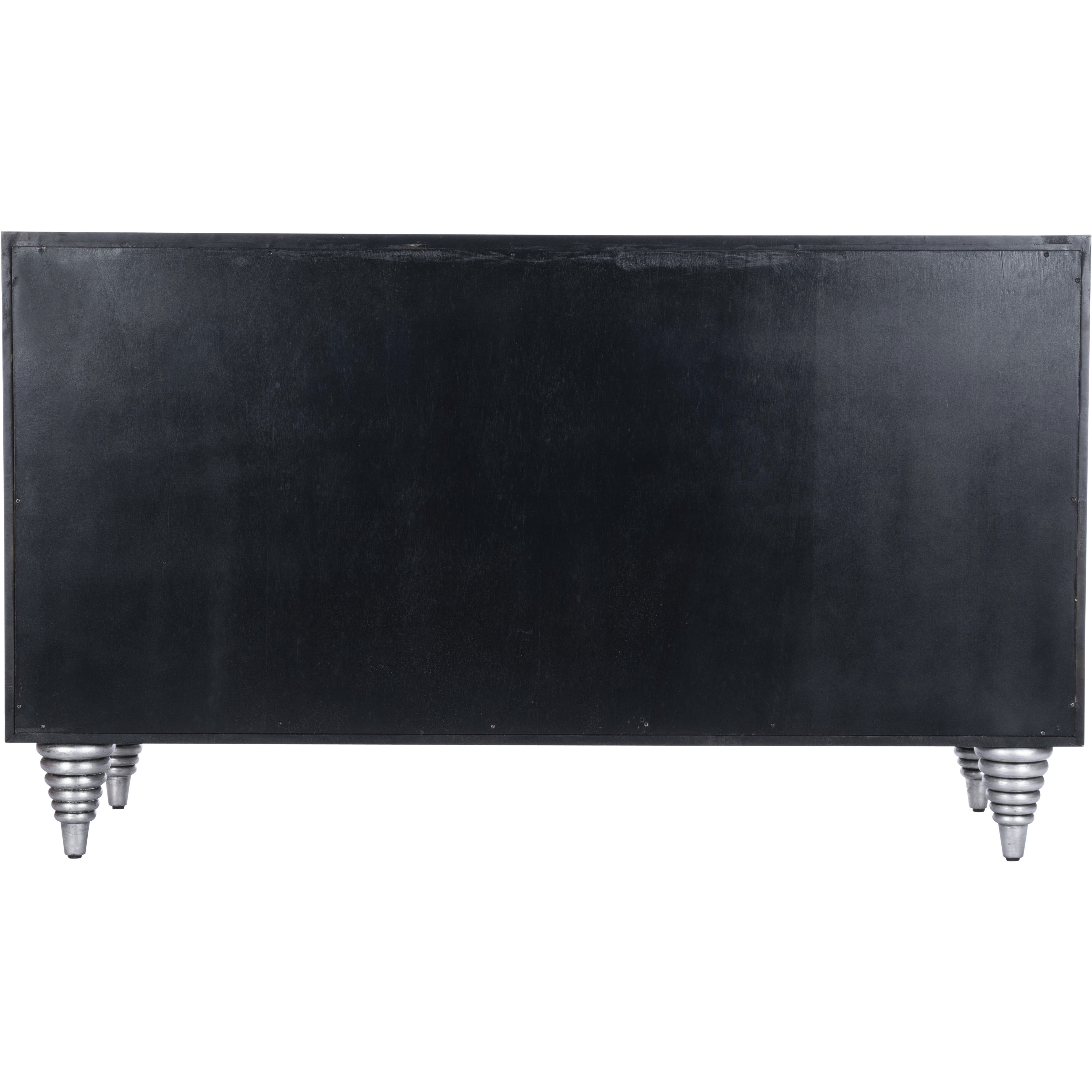 Shelly Leather & Capiz Shell Inlay Buffet or Sideboard