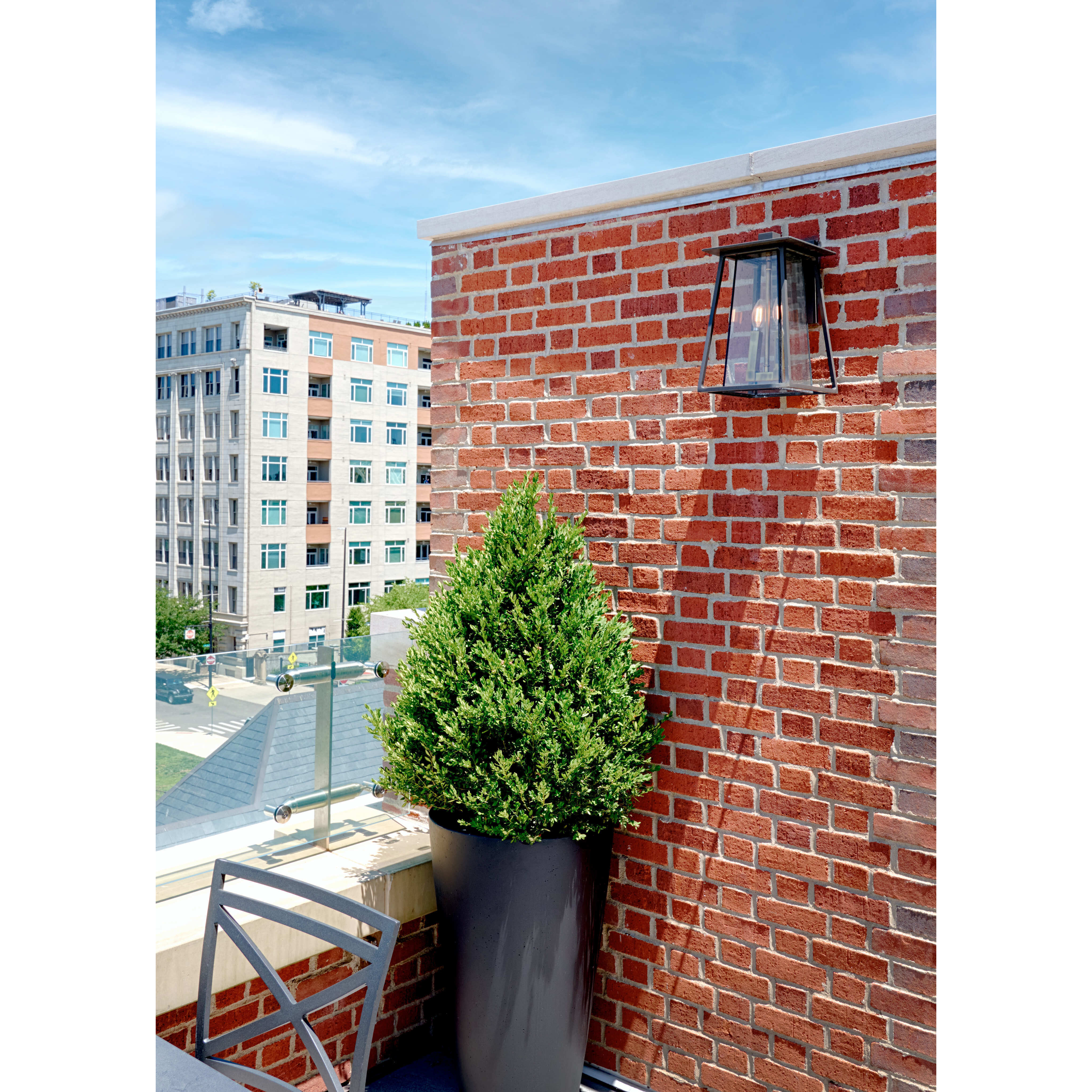 Walker LED 15 inch Buckeye Bronze with Heritage Brass Outdoor Wall Mount Lantern, Medium