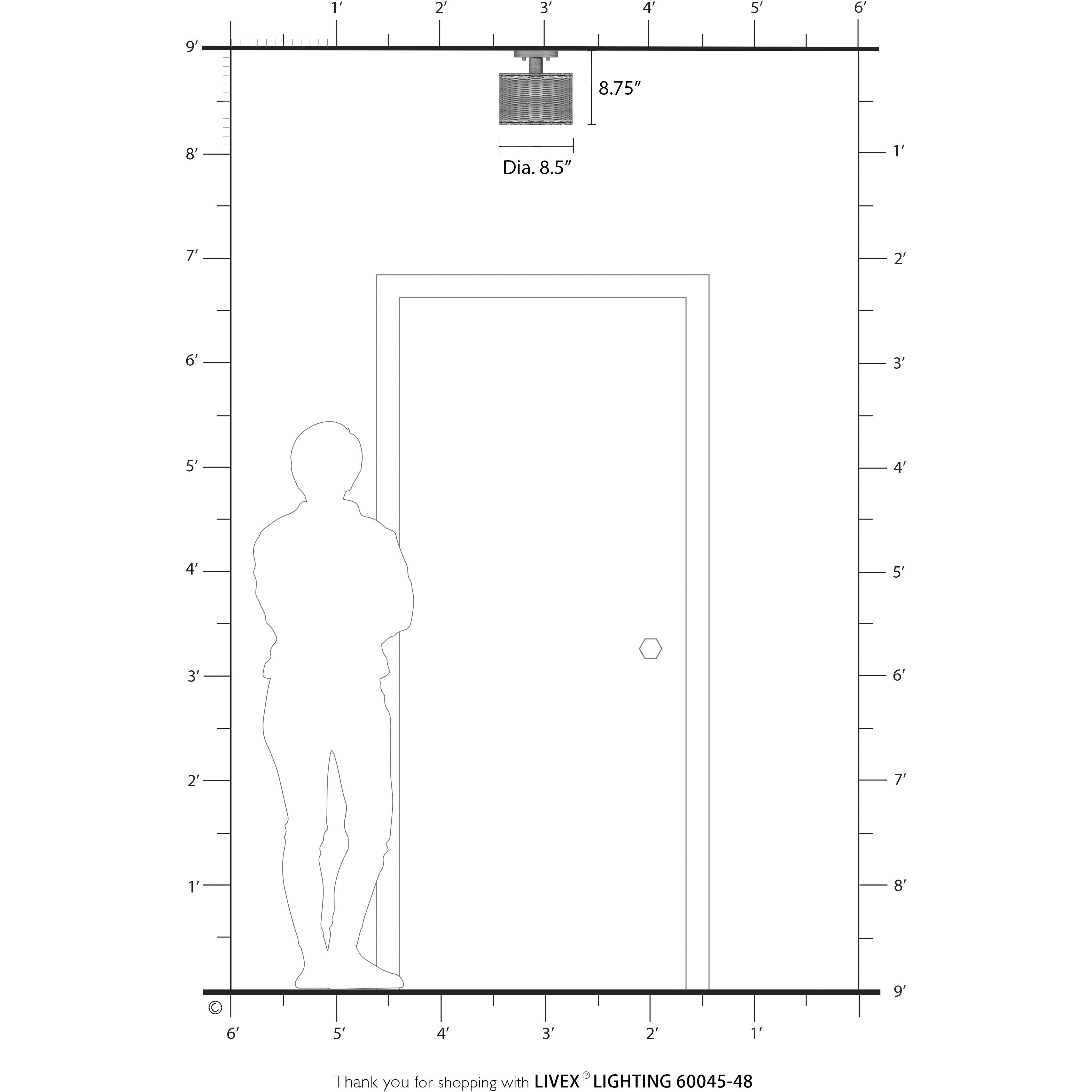 Weavington 1 Light 8.5 inch Antique Gold Leaf Semi Flush Mount Ceiling Light, Small