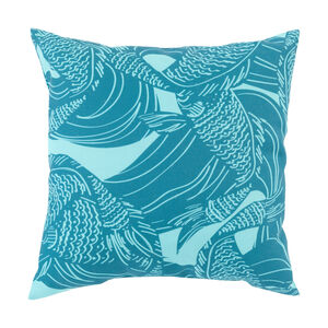 Chatham 20 X 20 inch Blue and Blue Outdoor Throw Pillow