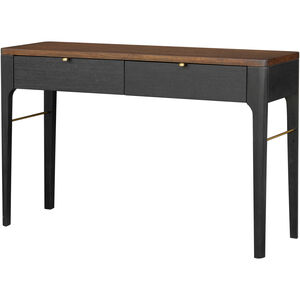 Anello 48 X 14 inch Top: Brown; Base: Black/Metallic - Brass Console Table