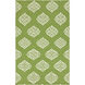 Frontier 66 X 42 inch Grass Green, Cream Rug