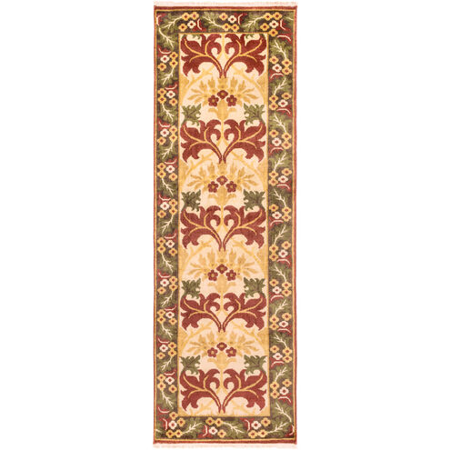 Uncharted 96 X 30 inch Beige, Dark Brown, Dark Red, Peach Rug