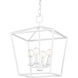 Denison 4 Light 12 inch Gesso White Chandelier Ceiling Light, Small