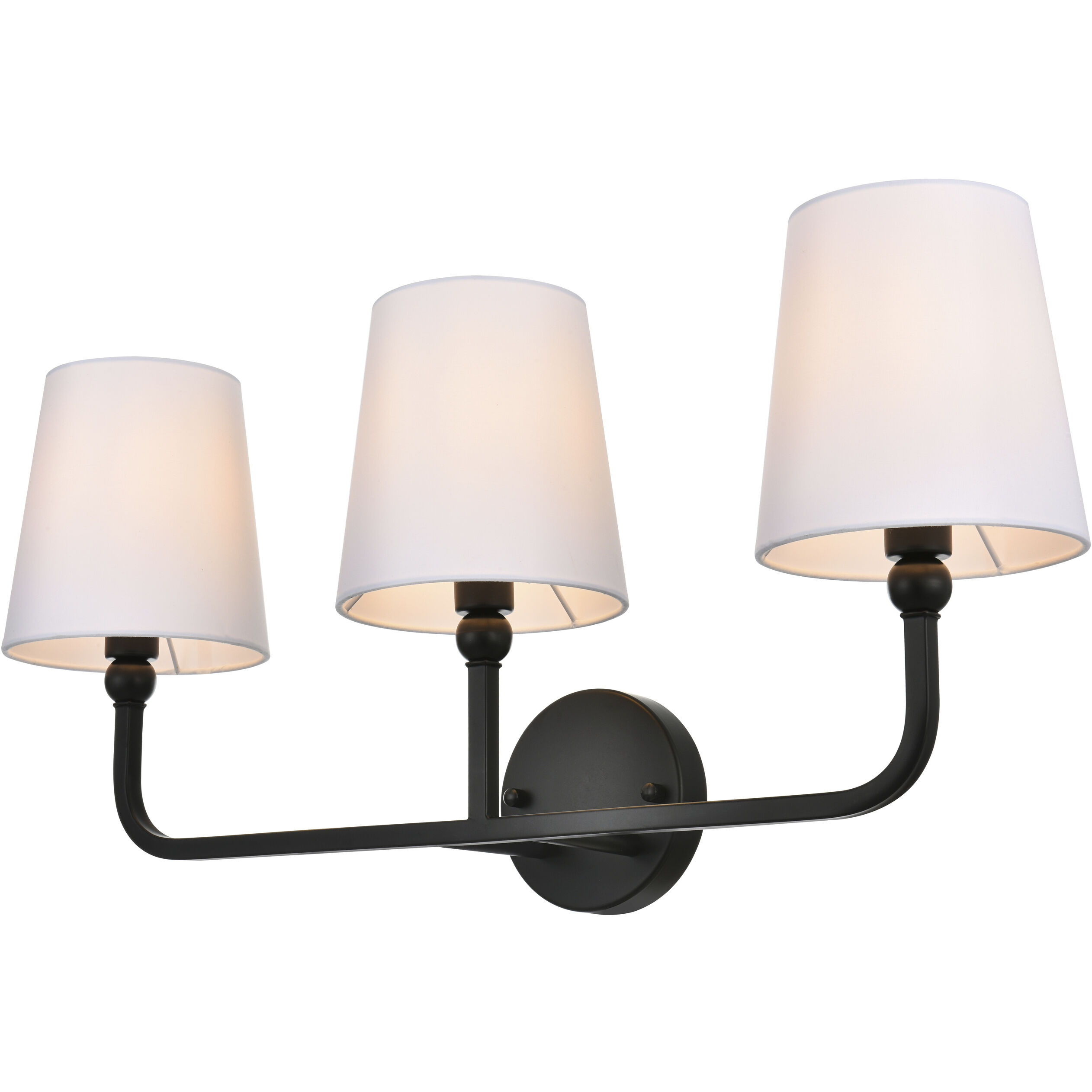 Colson 3 Light 26 inch Black Bath Sconce Wall Light