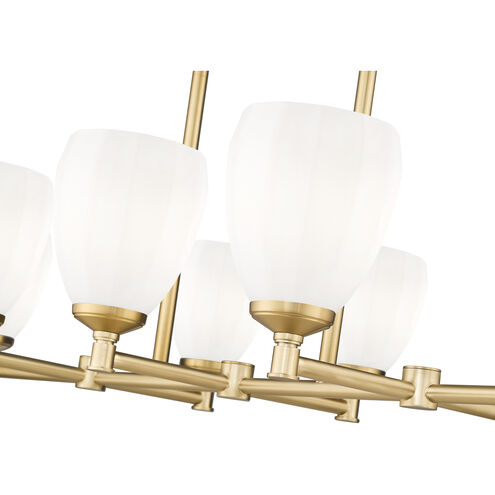 Oren Linear Chandelier Ceiling Light in Modern Gold