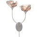 Catrice 2 Light 16 inch Silver Leaf/Natural Wall Sconce Wall Light, Left