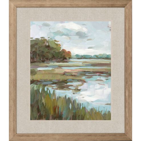 Waterside Collection Raked Silver Framed Art